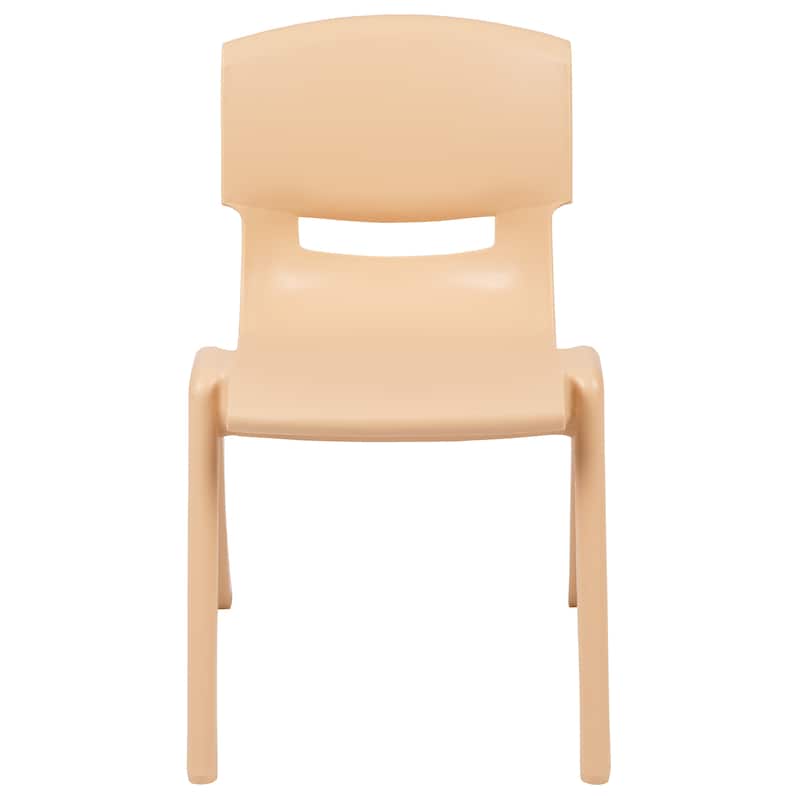 4 Pack Plastic Stackable K-2 School Chair with 13.25"H Seat - 15.75"D x 14.5"W x 23.25"H