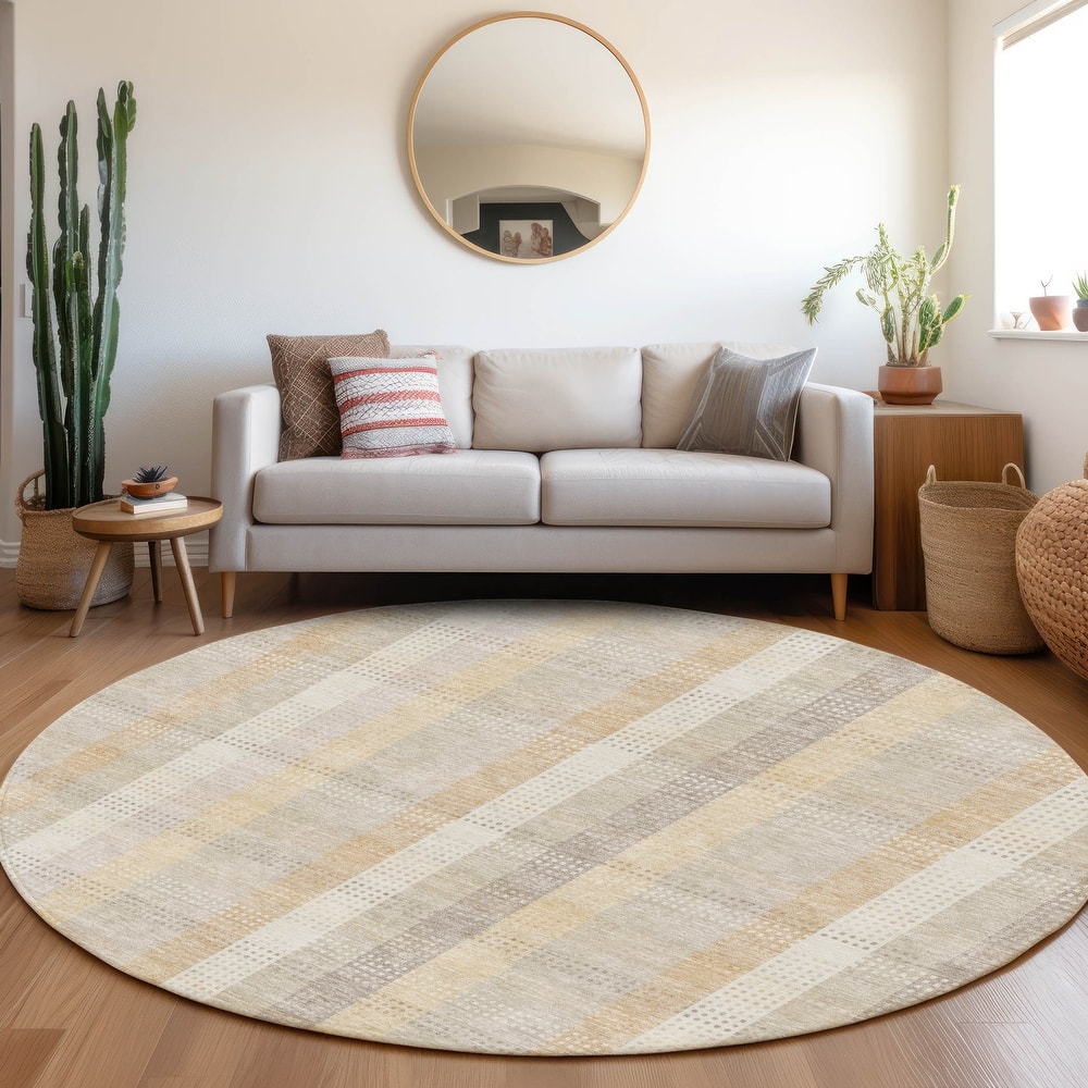 Premium Washable Super Soft Modern Plaid Mayfield Rug