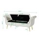 preview thumbnail 54 of 65, Armed Ottoman Bench PU Leather Bench Button Tufted Sofa Stool Bench Footrest Stoolfor Entryway, Living Room and Window