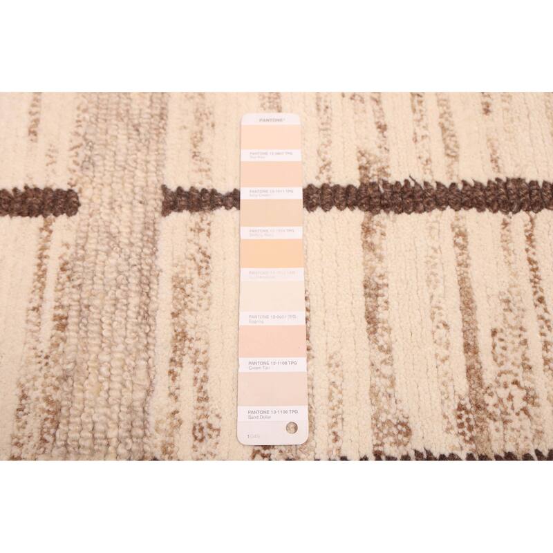 ECARPETGALLERY Hand-knotted Opulence Ivory, Tan Wool Rug - 7'11 x 9'11