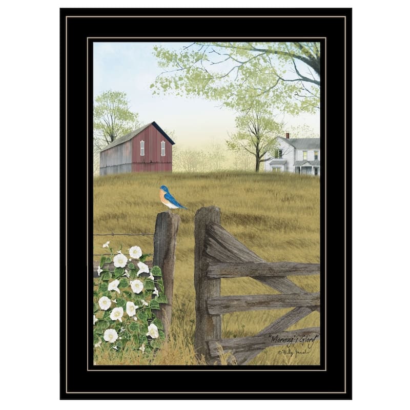 TrendyDecor4U Farmhouse "Morning's Glory" Framed Print Wall Art by Billy Jacobs