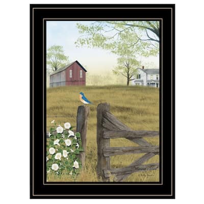 TrendyDecor4U Farmhouse "Morning's Glory" Framed Print Wall Art by Billy Jacobs