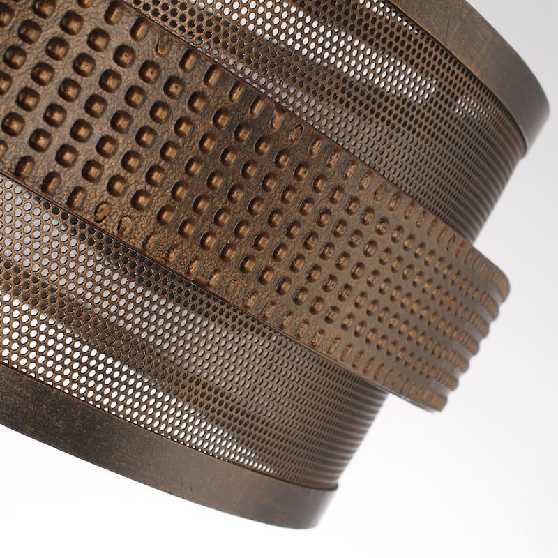 21-inch Brown Rustic Cage Small Ceiling Fan/ Fandelier with Light and Remote - 21 in. D x 21 in. W x 15.5