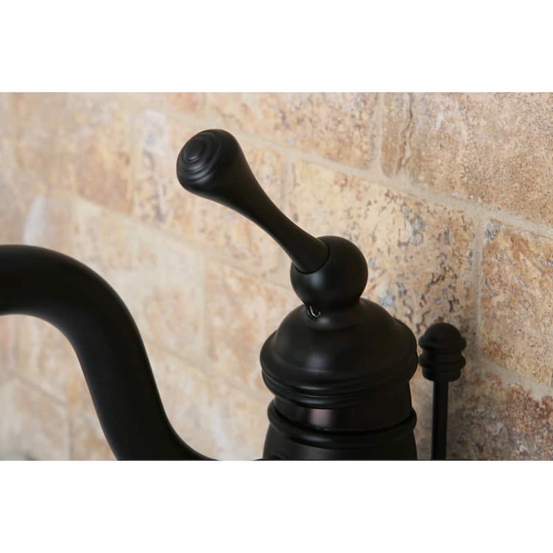 Kingston Brass Victorian Bathroom Faucet with Metal Lever Handle