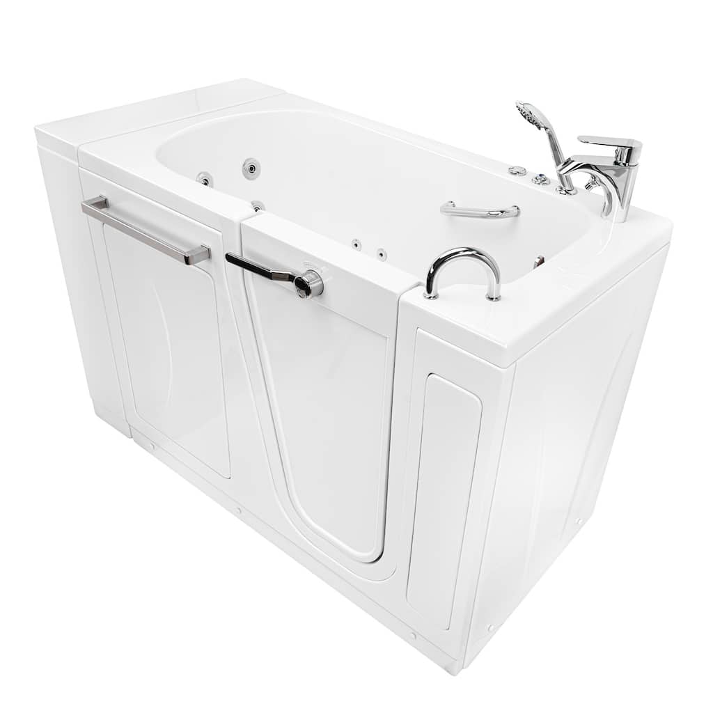 Ella Zen Acrylic Hydro Massage Walk in Tub 30"x52", 2 Piece Faucet