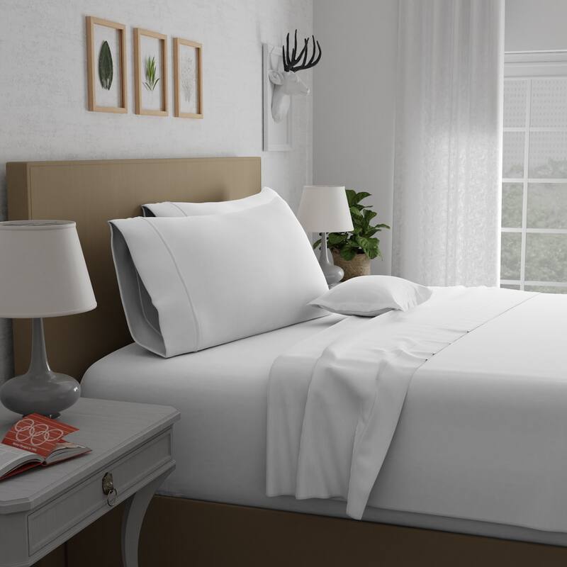 Purity Home 400TC 100% Cotton Long Staple Ultra-soft Percale Sheet Set