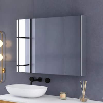 Rectangular Aluminum Recessed Mount /Surface Mount Medicine Cabinet with Mirror