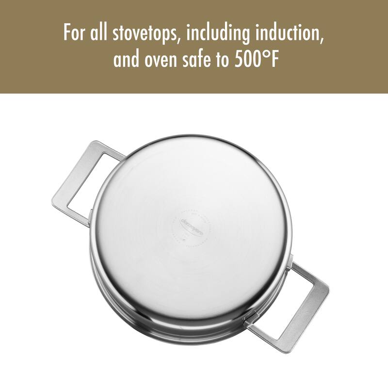 Demeyere Industry 5-Ply 5.5-qt Stainless Steel Dutch Oven