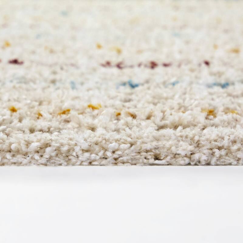 Patricia Striped Shag Area Rug