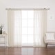 preview thumbnail 2 of 39, Aurora Home Textured Faux Linen Tie Top Curtain Panel Pair - 84" & 96" 52 X 84 - Natural