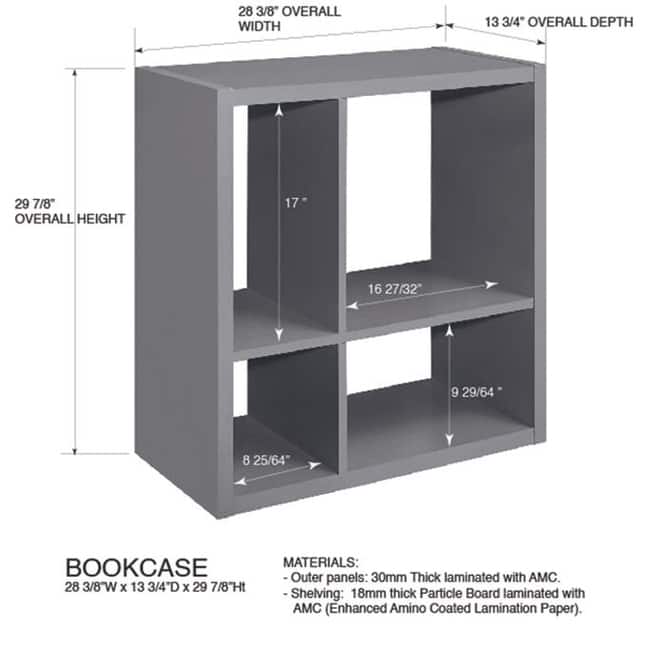 4-Cube Open Bookcase, Kids Toy Storage Shelf Organizer (Blue)