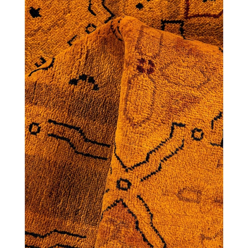 Vibrance, One-of-a-Kind Hand-Knotted Area Rug - Orange, 4' 2" x 6' 2" - 4' 2" x 6' 2"