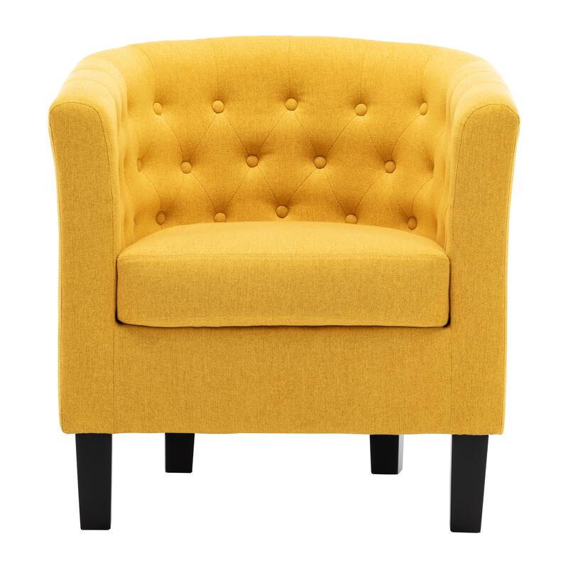 Corvus Oxonia Tufted Fabric Upholstered Club Chair