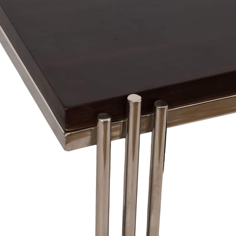 Sagebrook Home Metal/wood, 42" Three Tier Coffee Table, Timeless Design - 42" x 26" x 20"