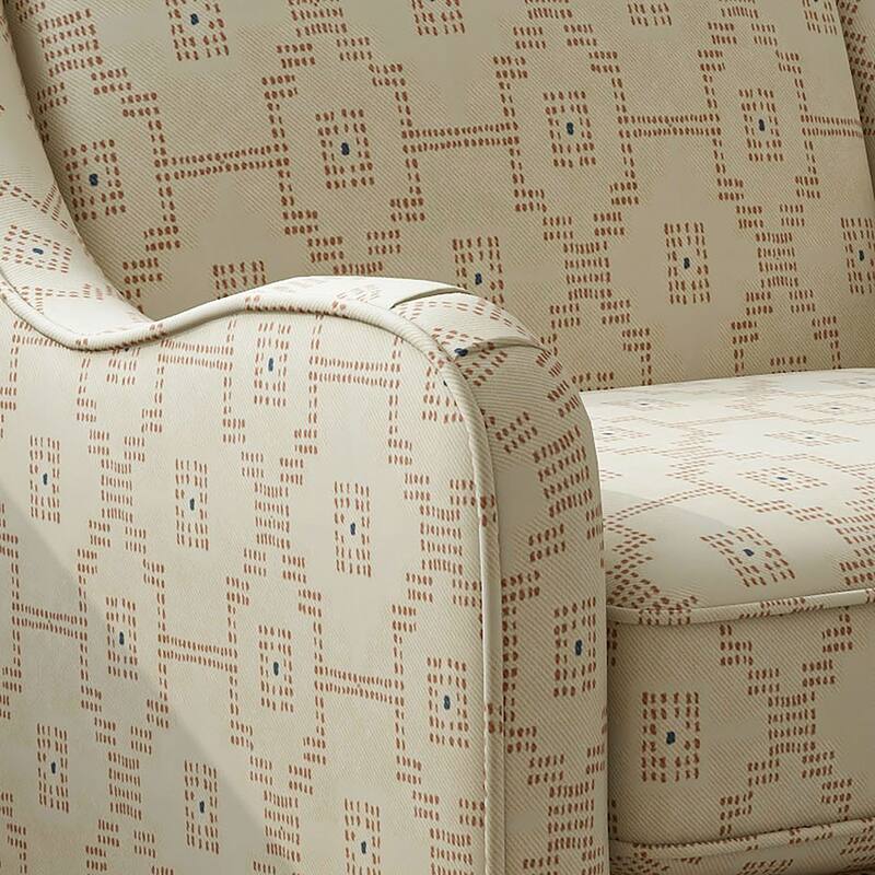 Caledonia Transitional Multi-colored Chenille Keystone Pattern Armchair by Furniture of America