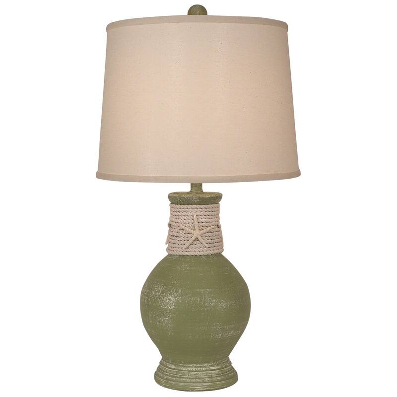 Coastal Ribbed-Neck Table Lamp