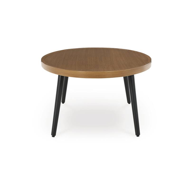 Signature Design by Ashley Horizon Hall Brown/Black Outdoor Coffee Table - 48.13" W x 29.88" D x 18" H