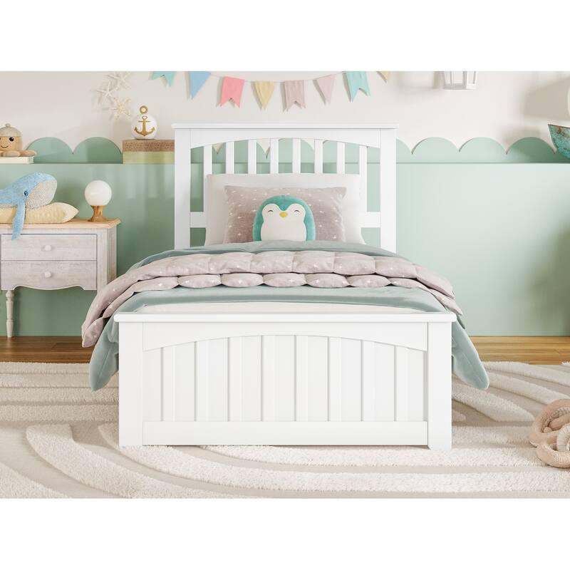 Becket Solid Wood Low Profile Platform Bed with Matching Footboard