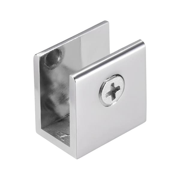 Chrome Shelf Bracket Glass Shelf Support 5-10mm thickness Shelves Pack of 4