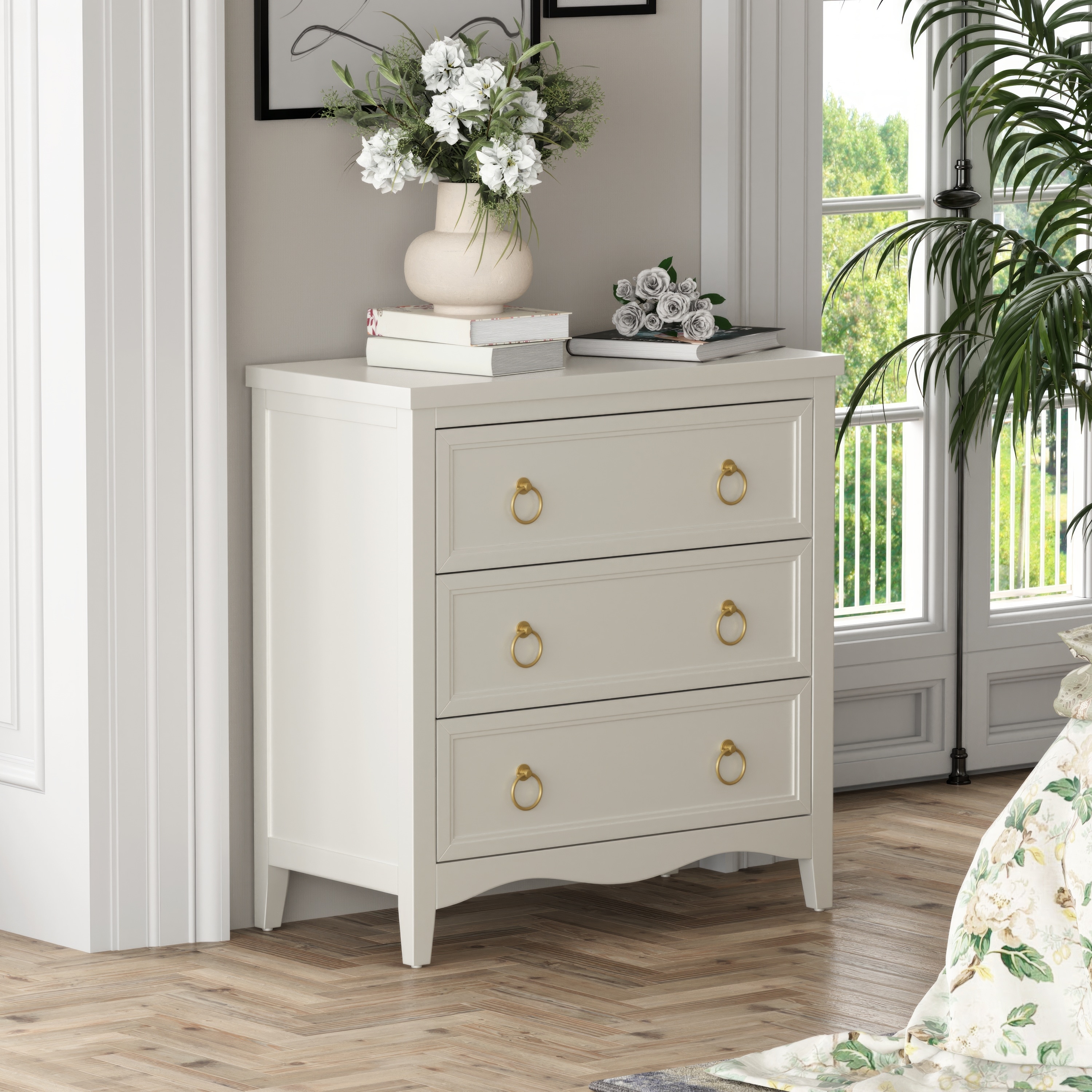 White dresser with matching nightstand cheap