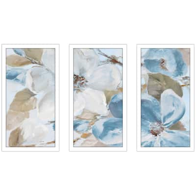 "Neutral Silently Bloom I" 3 Piece Print on Acrylic
