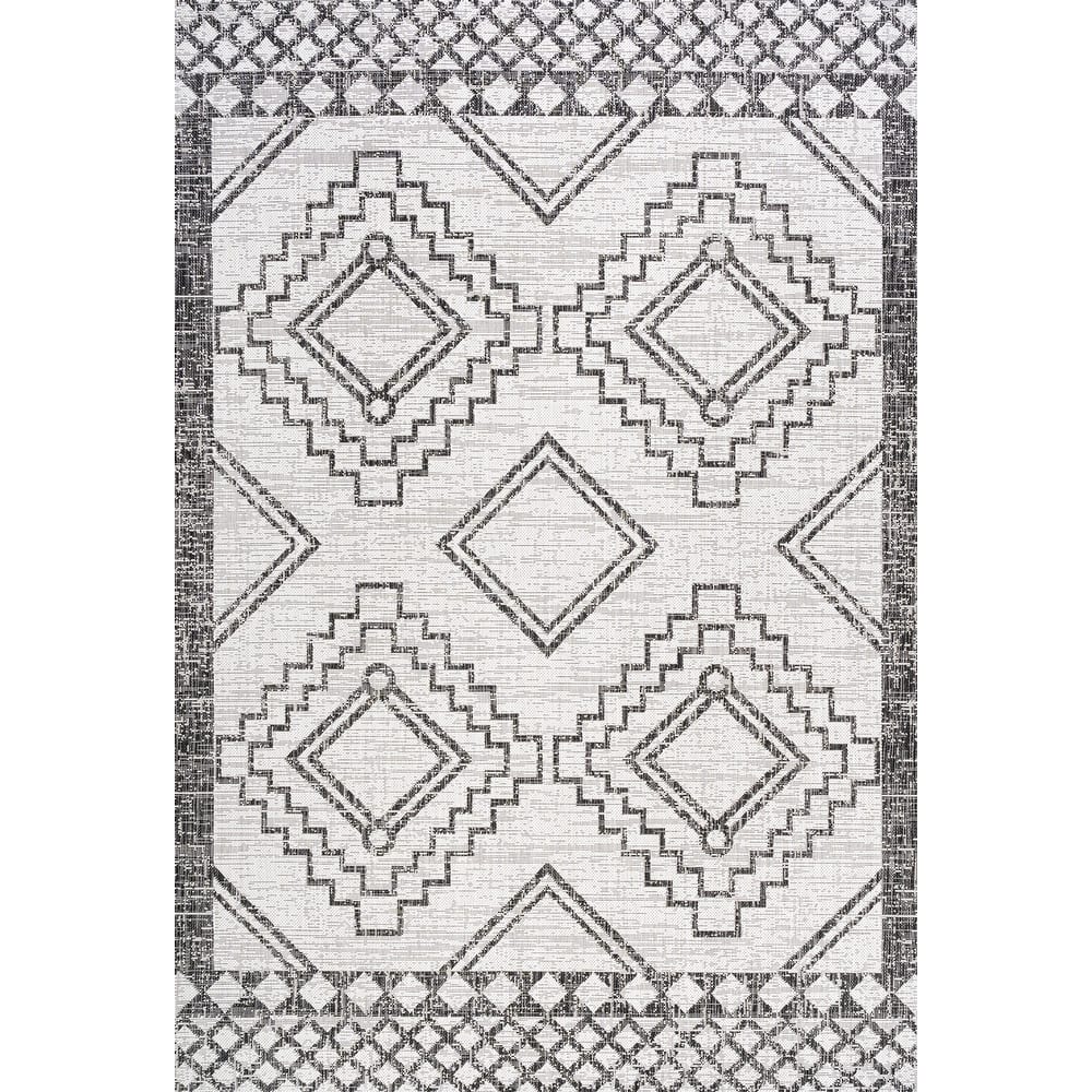JONATHAN Y Carwa Diamond Tribal Medallion Indoor/Outdoor Area Rug