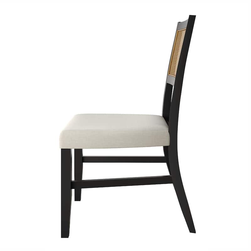 CraftPorch Contemporary 4-Piece Linen Wooden Dining Chair