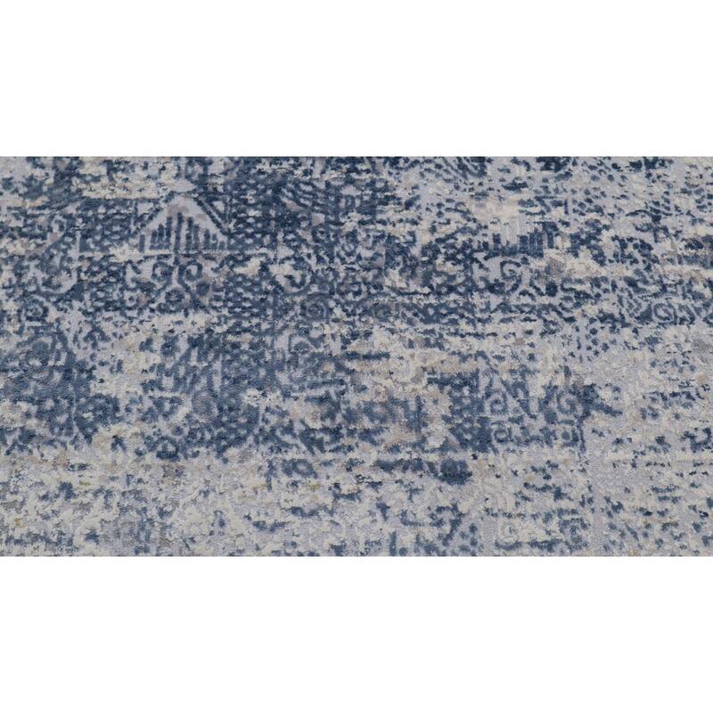 Vintage Evoke Blue Grey Distressed Rug