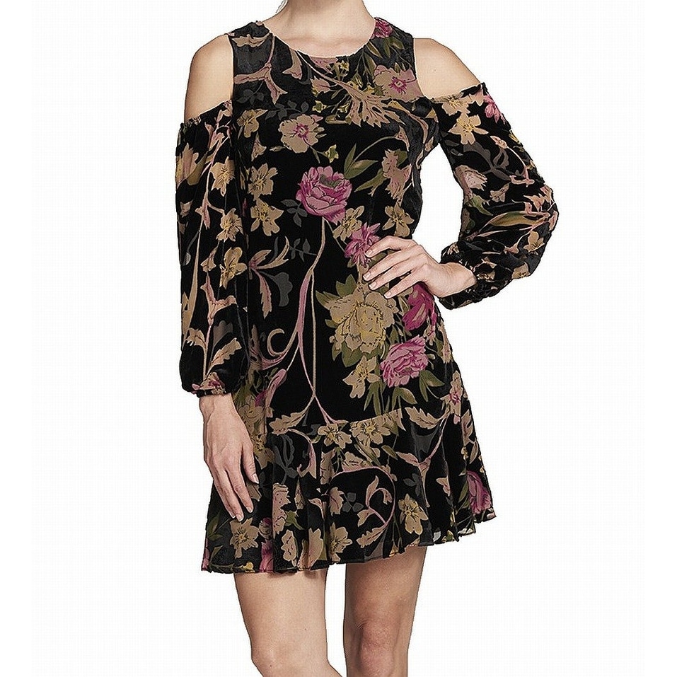 eliza j black floral dress