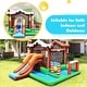 preview thumbnail 6 of 12, Kids Inflatable Bounce House Jumping Castle Slide Climber Bouncer - Multi - 153.5''x 120''x 86.5''(L x W x H)