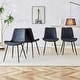 preview thumbnail 29 of 57, Modern Dining Room Kitchen Dining Chair with Black Metal Legs