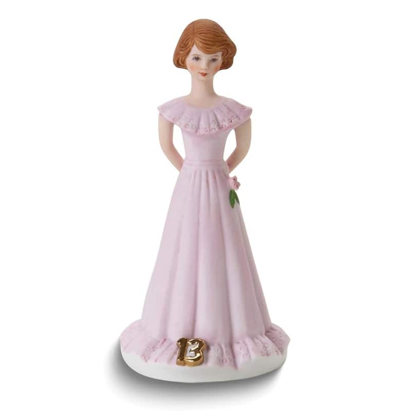 Curata Birthday Girls Brunette Age 13 Porcelain Bisque Figurine