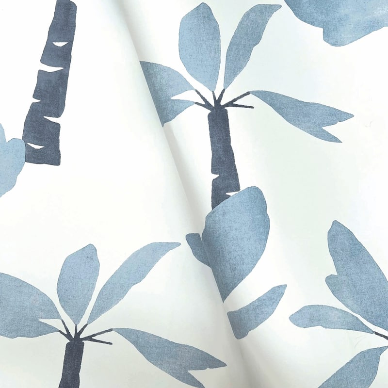 York Wallcoverings Painted Oasis Ultramarine Wallpaper