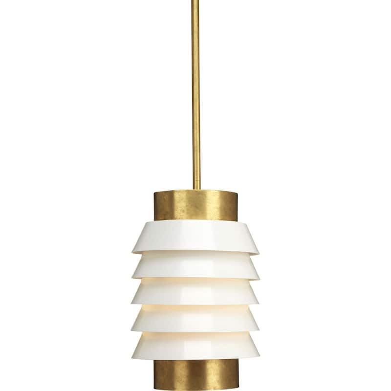 POINT DUME® Onshore Collection Brushed Brass Pendant - 8 in x 8 in x 13 in