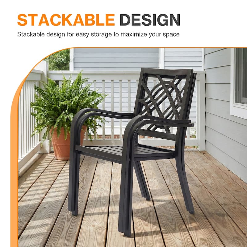 Aoodor Patio Dining Chairs Set of 2