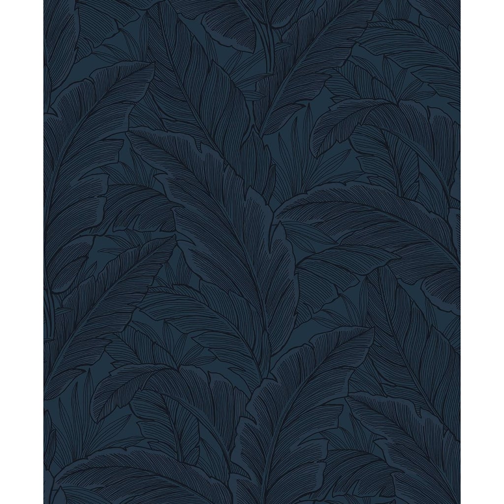 Seabrook Designs Gulf Tropical Leaves Non-Woven Unpasted Wallpaper