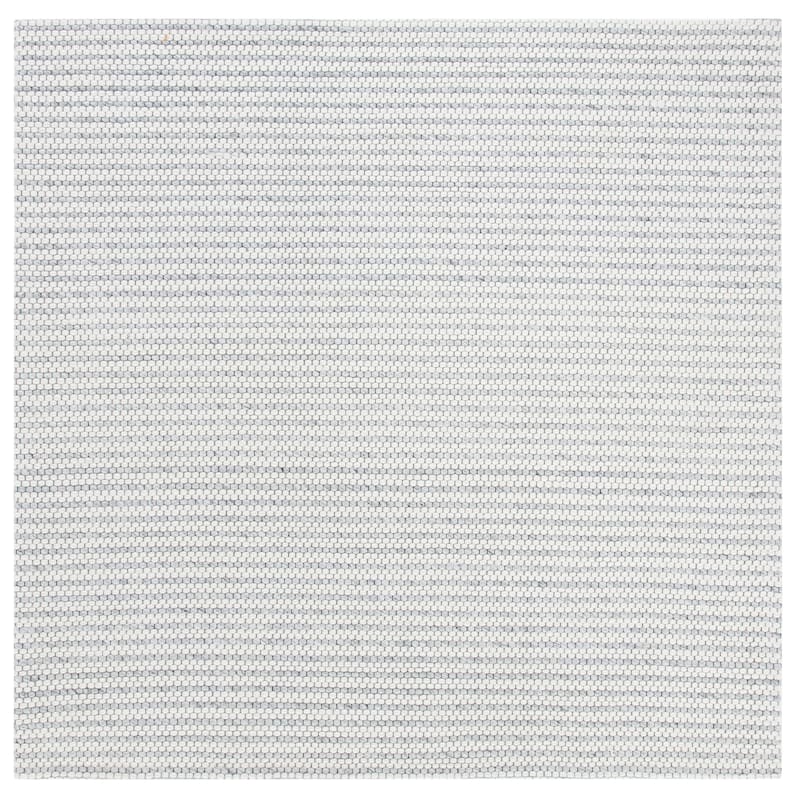 SAFAVIEH Marbella Gerli Wool Rug - 6' Square - Light Grey/Ivory