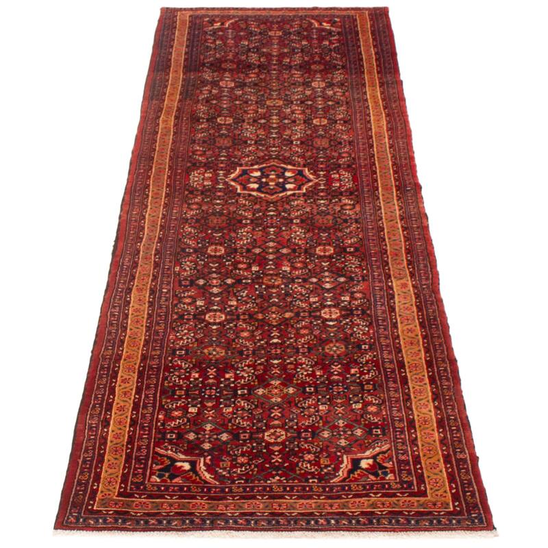 ECARPETGALLERY Hand-knotted Andelz Navy Wool Rug - 3'7 x 10'11