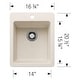 preview thumbnail 7 of 14, Blanco 443237 Liven 16-3/4" Drop-In/Undermount Single Basin SILGRANIT