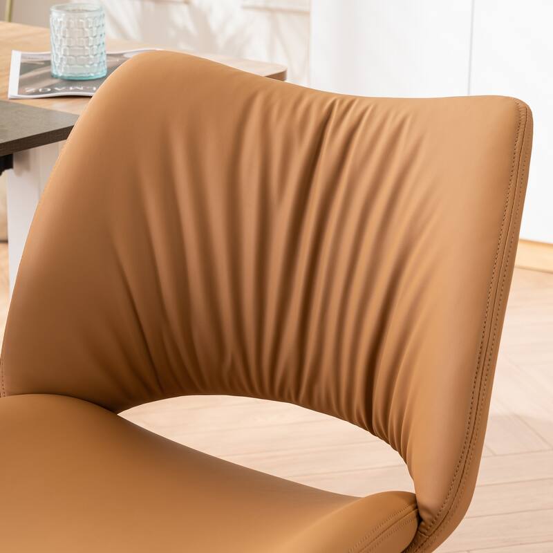 Swivel Armless Ergonomic Office Chair with Wheels