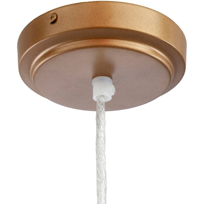 Nevylle Ivory Cotton Drum Pendant - 12"H x 16"W x 16"D