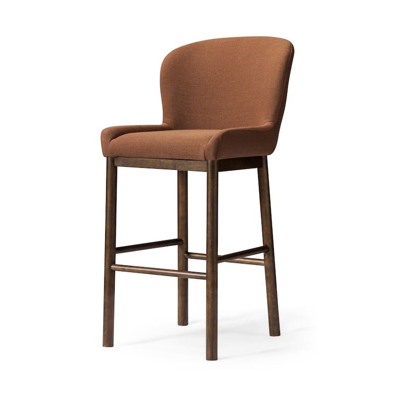 Maven Lane Gia Kitchen Dining Stool - Aged Brown - Bar Height