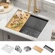 preview thumbnail 11 of 144, KRAUS Kore Workstation Undermount Stainless Steel Kitchen Sink 23" L x 19" W (Laundry Utility sink KWU100-23L) - Stainless Steel