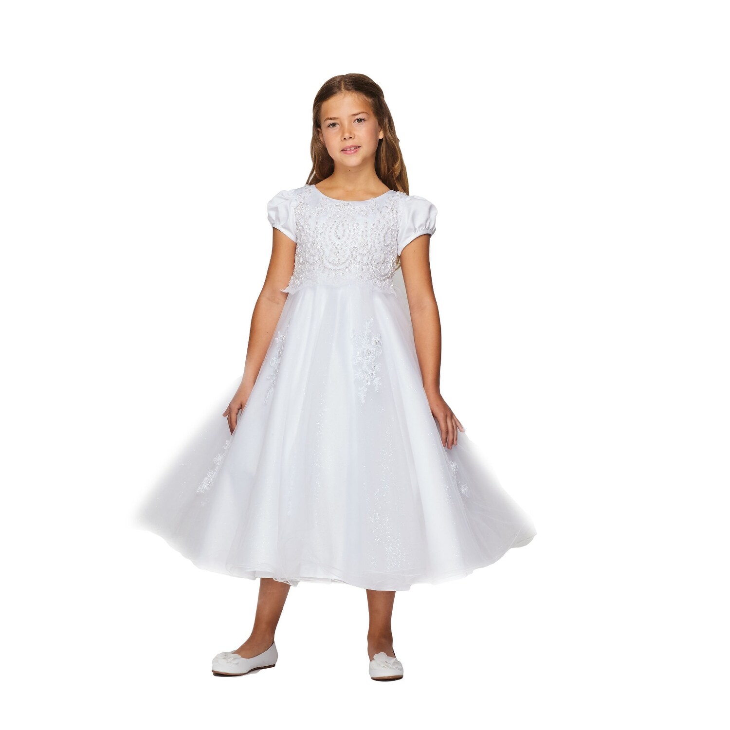 cap sleeve communion dress