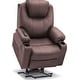 preview thumbnail 26 of 53, MCombo Electric Power Lift Recliner Chair Sofa with Massage and Heat for Elderly, 3 Positions, USB Ports, Faux Leather 7040 Light Brown