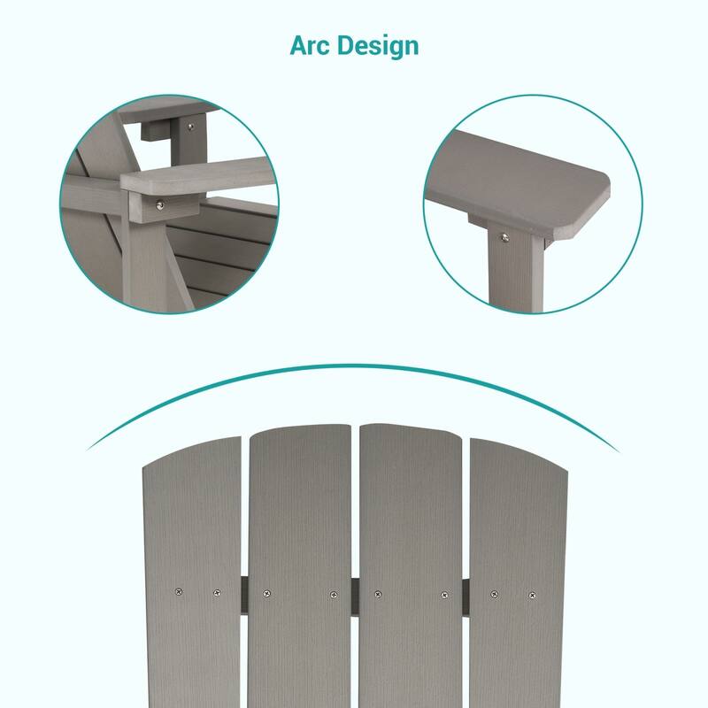 Bonosuki Weather-resistant Wood Outdoor Adirondack Chairs-Set of 4