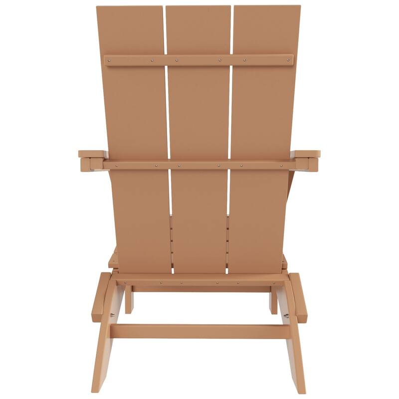 Polytrends Shoreside Modern Poly Folding Eco-Friendly All Weather Adirondack Chair (Set of 4)