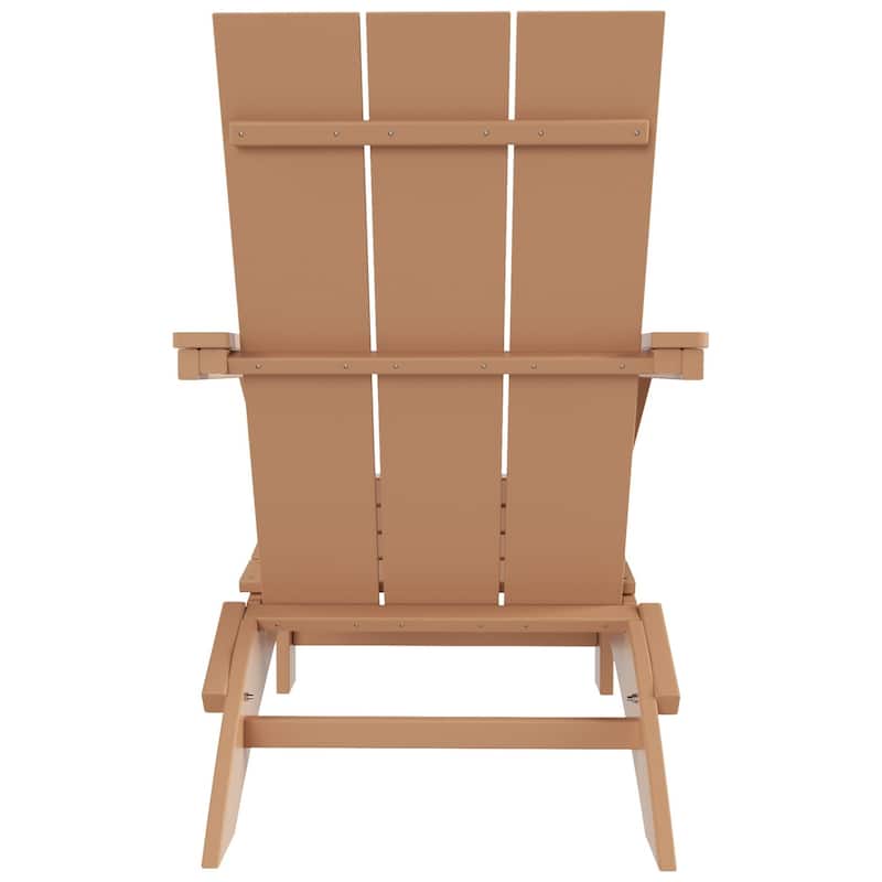 Shoreside Modern Poly Folding Eco-Friendly All Weather Adirondack Chair (Set of 8)