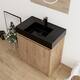 Option Imitative Oak with Black Basin