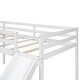 preview thumbnail 5 of 11, L-Shaped Twin Size Loft Bed with Ladder and Slide , Contemporary Design with Widened Ladder